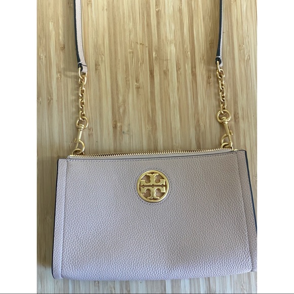 Tory Burch nude leather crossbody bag - new condition! 👜💕 - Picture 1 of 6